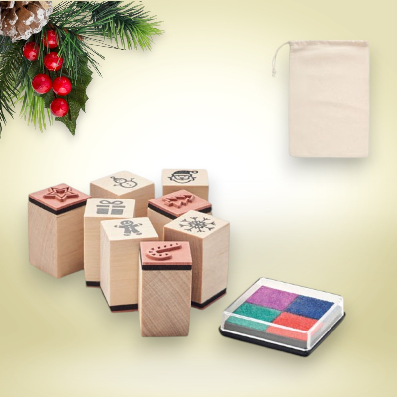 8 db-os karácsonyi bélyegzőkészlet