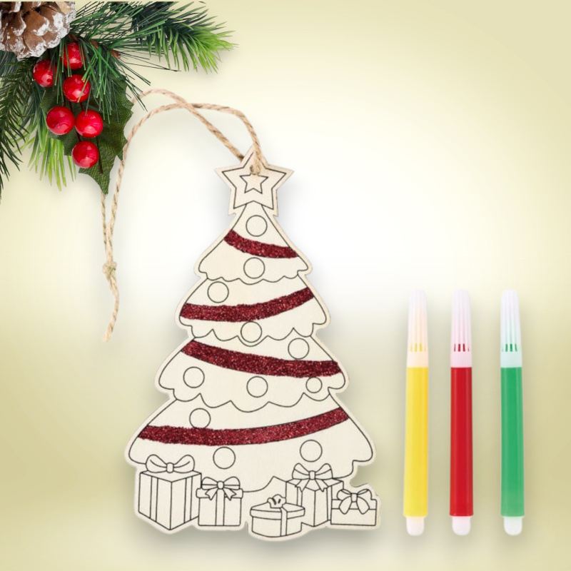 Karácsonyfadísz kifestő szett