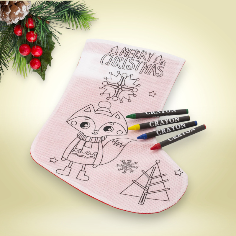 Színezhető csizma zsírkréta készlettel